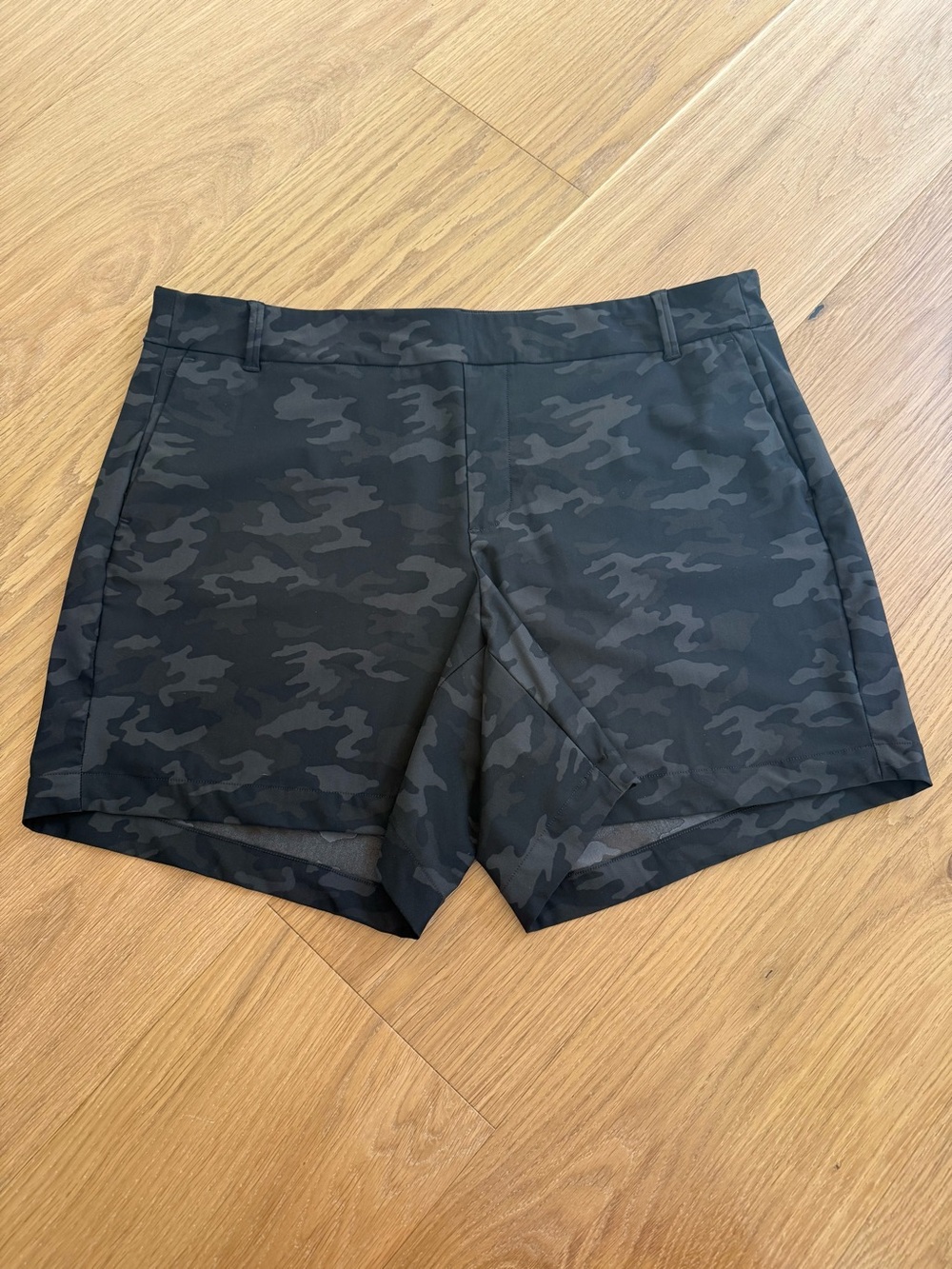 Spanx Black Camo Performance Shorts Casual Pull On Shirts XL